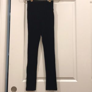 Black velvet leggings